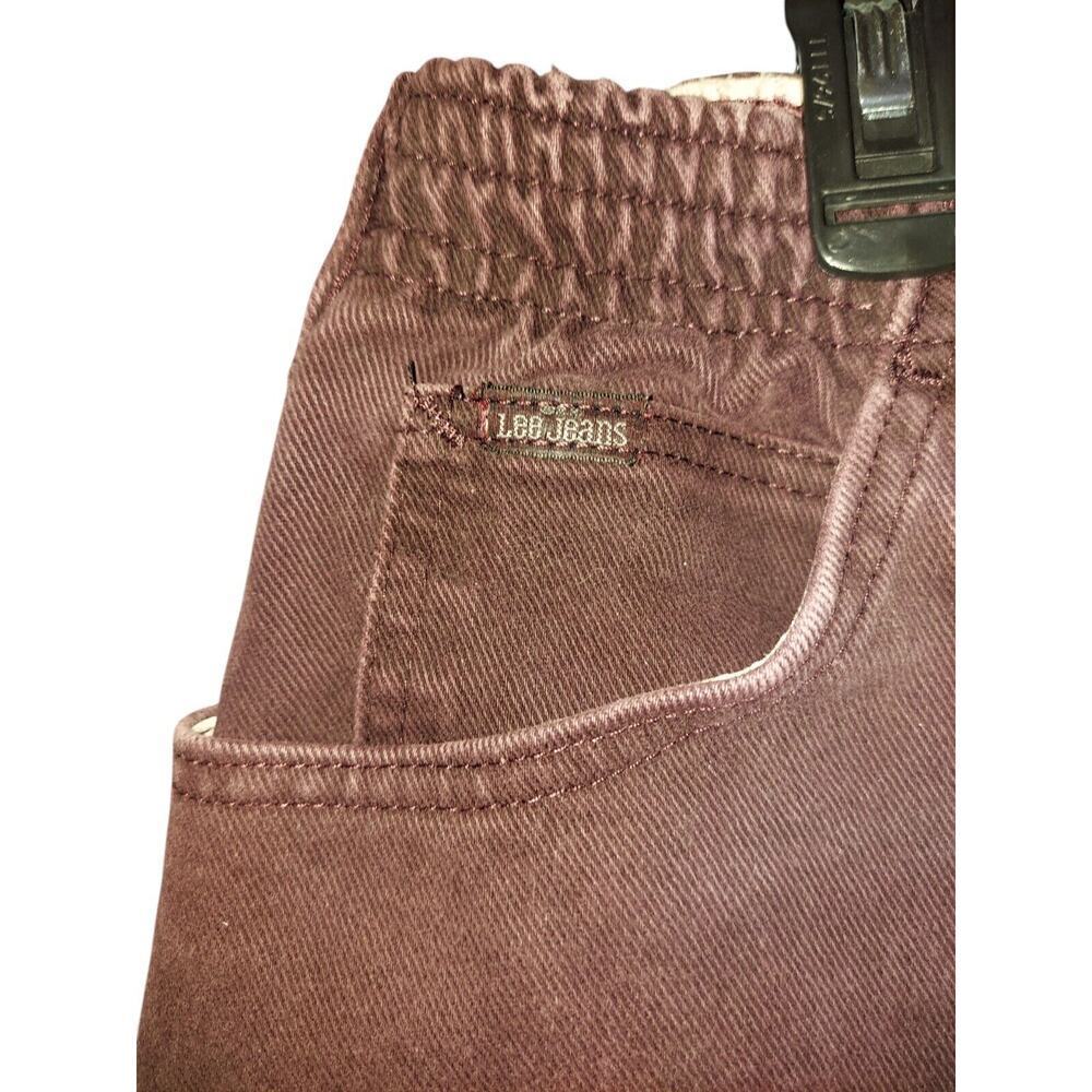 VINTAGE 80s RIDERS Burgundy High Waist Tapered Leg Mom Jean Size 22W Retro - Picture 7 of 12